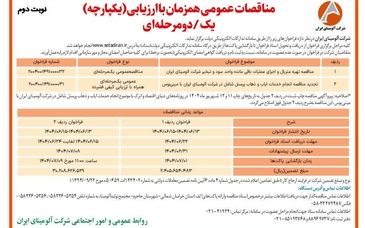  چاپ و انتشار  نوبت دوم آگهی مناقصات شرکت آلومینای ایران در روزنامه های 

