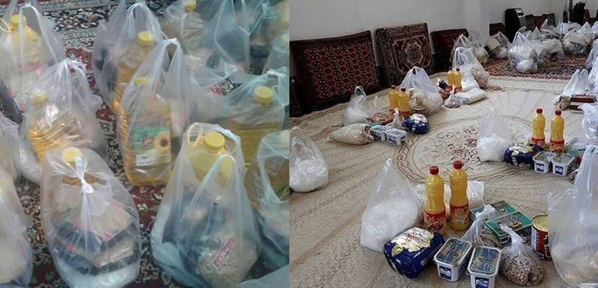 توزیع بسته‌های معیشتی مجتمع طرح‌های اکتشافی سیستان و بلوچستان با کمک سرمایه‌گذار در بزمان