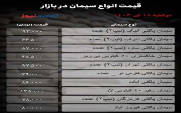قیمت جدید سیمان امروز ۱۹ تیر ۱۴۰۳ مشخص شد/ بازار استارت گرانی را زد؟ + جدول

