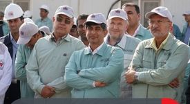 بازدید استاندار و نماینده هرمزگان در مجلس شورای اسلامی به همراه مدیرعامل گروه فولاد مبارکه از ستاره سیمین هرمز