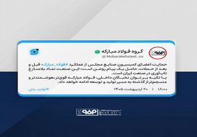 حمایت اعضای کمیسیون صنایع مجلس از عملکرد فولادمبارکه