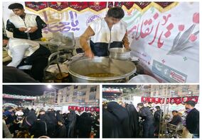 موکب شرکت فولاد اکسین خوزستان در جشن نیمه شعبان با استقبال گسترده مردم اهواز همراه شد