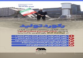 رکوردهای تولید کارخانجات شرکت معدنی و
صنعتی گل گهر در مردادماه ۱۴۰۴