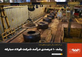 رشد 10درصدی درآمد شرکت فولاد مبارکه