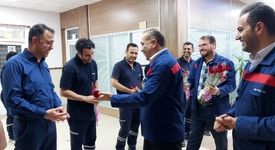 دیدار قائم مقام شرکت فولاد اکسین خوزستان به مناسبت روز آتش نشانی و ایمنی