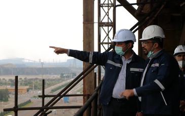 "بازدید میدانی مدیرعامل جدید شرکت صبا فولاد خلیج فارس از کارخانه در اولین حضور"
