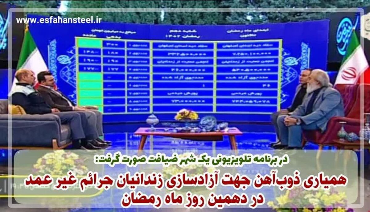 همیاری ذوب آهن جهت آزادسازی زندانیان جرائم غیر عمد در دهمین روز ماه