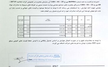 گکل و عوارض صادراتی 