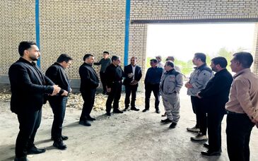 بازدید مدیرعامل شرکت فرآوری معدنی اپال کانی پارس از پروژه سالن ورزشی چندمنظوره شهر قاسم‌آباد