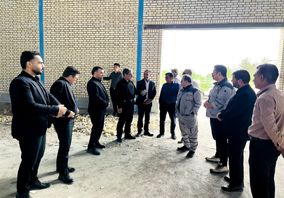 بازدید مدیرعامل شرکت فرآوری معدنی اپال کانی پارس از پروژه سالن ورزشی چندمنظوره شهر قاسم‌آباد