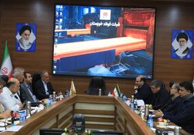  نشست مدیرعامل شرکت فولاد خوزستان با مدیرعامل برق منطقه‌ای استان 