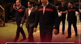 بازدید عضو هیئت‌ مدیره شرکت فولاد اکسین خوزستان از نواحی مختلف کارخانه و روند تعمیرات خط تولید