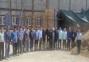  معاون منابع انسانی و امور اجتماعی فولاد خوزستان از ساختمان موکب شهدای فولاد در پایانه مرزی چذابه بازدید نمود
