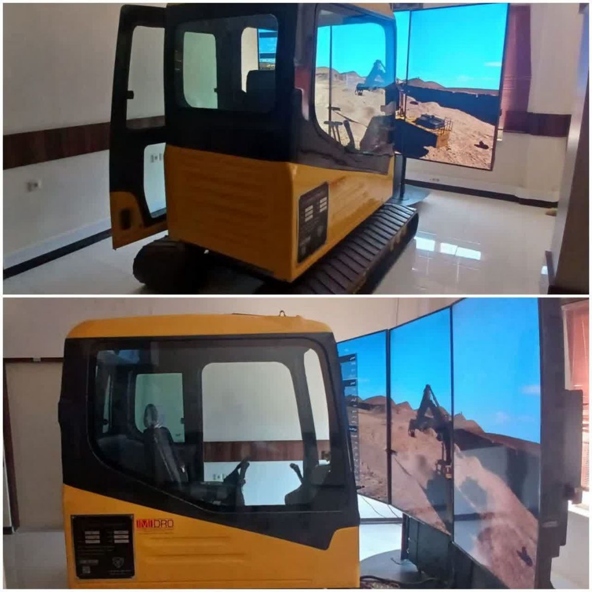 نصب دستگاه شبیه ساز بیل مکانیکی در مرکزتحقیقات مواد معدنی ایران- یزد