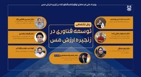 حضور ضیاالدین پورکریمی مدیر مرکز تحقبقات فرآوری مواد معدنی ایران، در پنل تخصصی (توسعه فناوری در زنجیره ارزش مس)
