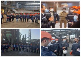 بازدید جمعی از مدیران و کارشناسان از شرکت آهن و فولاد ارفع