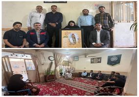 دیدار جمعی از کارکنان فولاد اکسین با خانواده شهید تقوی‌ فر/تجلیل از مقام شهدا و پاسداشت فرهنگ ایثار