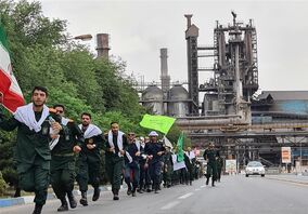 نوای کاروان دو امدادی "عاشقان حسینی، زائران خمینی" در ذوب آهن اصفهان
