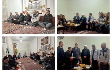 دیدار مدیر حوزه مدیرعامل صبانور با خانواده شهدای دوران دفاع مقدس در بیجار