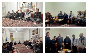 دیدار مدیر حوزه مدیرعامل صبانور با خانواده شهدای دوران دفاع مقدس در بیجار