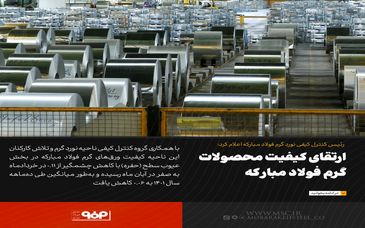 ارتقای کیفیت محصولات گرم فولاد مبارکه