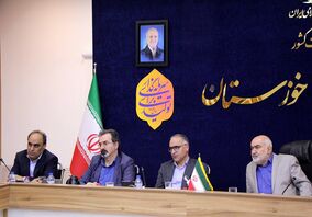 نشست استاندار خوزستان با سرپرست صندوق بازنشستگی کشوری و مدیرعامل هلدینگ صبا انرژی