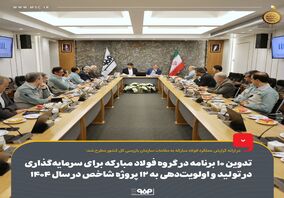 تدوین ۱۰ برنامه در گروه فولاد مبارکه برای سرمایه‌گذاری در تولید و اولویت‌دهی به ۱۲ پروژه شاخص در سال ۱۴۰۴