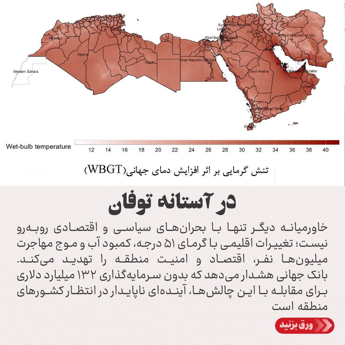 در آستانه توفان/ تنشهای اقلیمی، چگونه آینده سرمایهگذاری در خاورمیانه را با مخاطره روبهرو میسازد؟