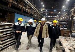 بازدید میدانی مدیرعامل ذوب‌آهن اصفهان از فولادسازی و کارگاه ریخته‌گری و مدلسازی این شرکت