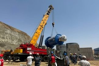 نصب نخستین دستگاه بالمیل در پروژه احداث کارخانه استحصال طلای سقز

