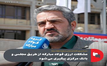 مشکلات ارزی فولاد مبارکه از طریق مجلس و بانک مرکزی پیگیری می‌شود