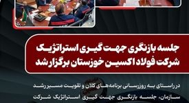 جلسه بازنگری جهت‌ گیری استراتژیک شرکت فولاد اکسین خوزستان برگزار شد