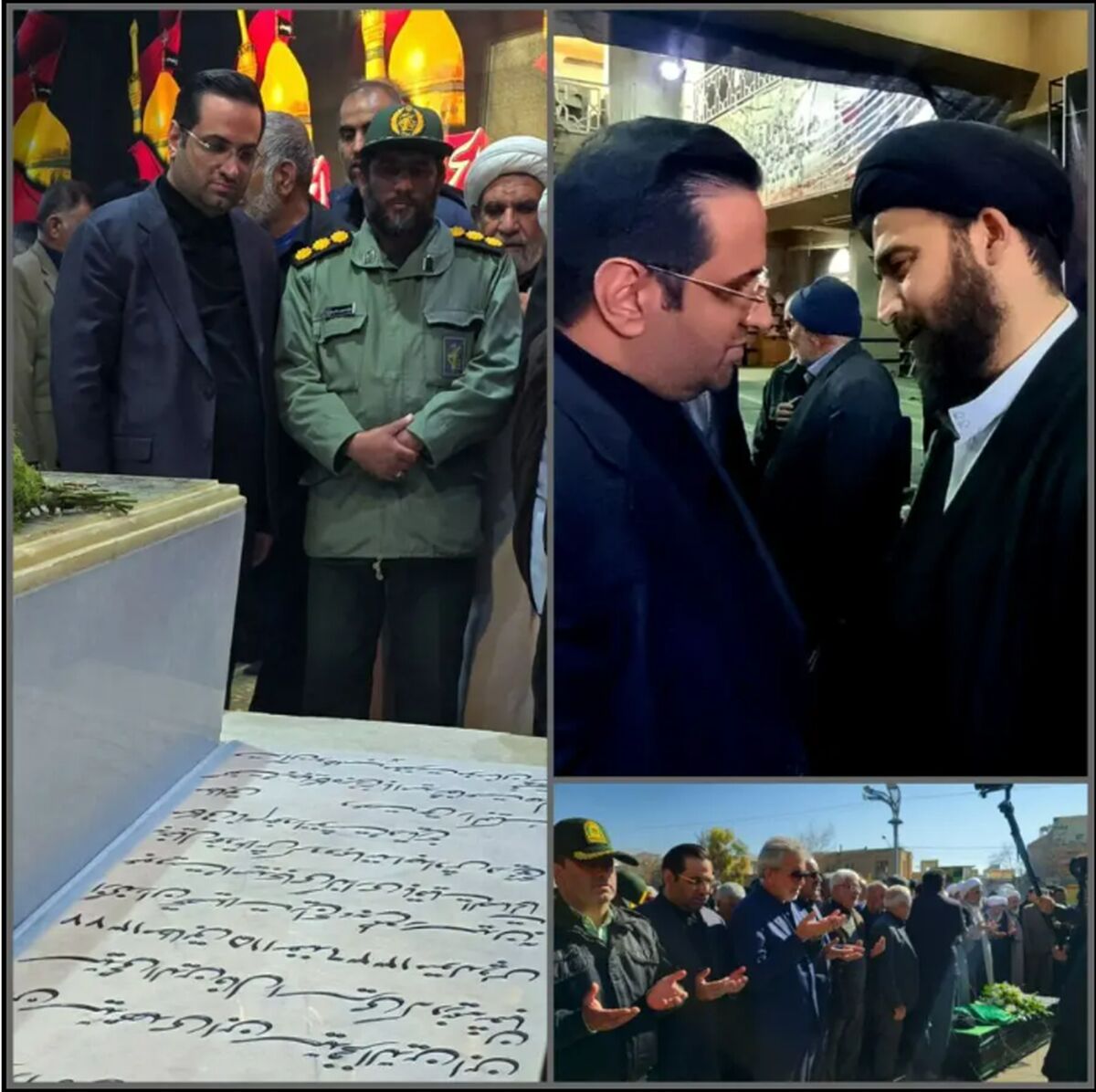 حضور مدیرعامل مجتمع فولاد غدیر نی‌ریز در مراسم تشییع حضرت آیت‌الله فال اسیری

