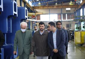 بازدید دکتر مدرس خیابانی از تولیدات شرکت ماشین‌سازی خاورپرس