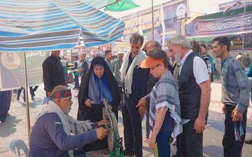 بازدید مدیر مجتمع مس سونگون از موکب شهدای مس در مرز مهران