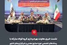 گزارش تصویری: نشست خبری معاونت بهره‌برداری گروه فولاد مبارکه با رسانه‌های تخصصی حوزه صنایع معدنی و خبرگزاری‌های کشور