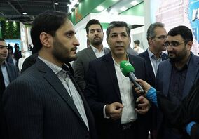 حضور سخنگوی دولت در غرفه شرکت ملی مس