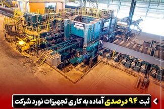 ثبت ۹۴ درصدی آماده‌ به‌ کاری تجهیزات نورد شرکت فولاد اکسین خوزستان در ۵ ماهه نخست سال ۱۴۰۵

