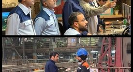 بازدید شبانه مدیرعامل فولاد سنگان از خطوط تولید