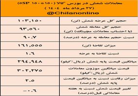 نتیجه معاملات شمش فولادی در بورس کالا/بیشترین حجم شمش عرضه شده متعلق به «کچاد»

