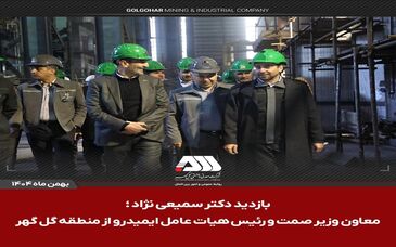 بازدید رئیس هیات عامل ایمیدرو از منطقه گل گهر