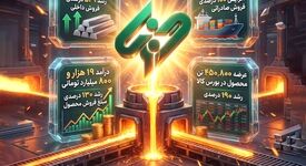 اینفوگرافیک: کارنامه رشد فروش فولاد غدیر نی‌ریز در 9 ماهه سال مالی جاری