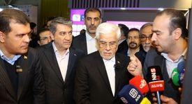 حضور دکتر محمدرضا عارف، معاون اول رئیس جمهور در غرفه ایمیدرو- نمایشگاه تقاضای ساخت و تولید ایرانی (تستا)